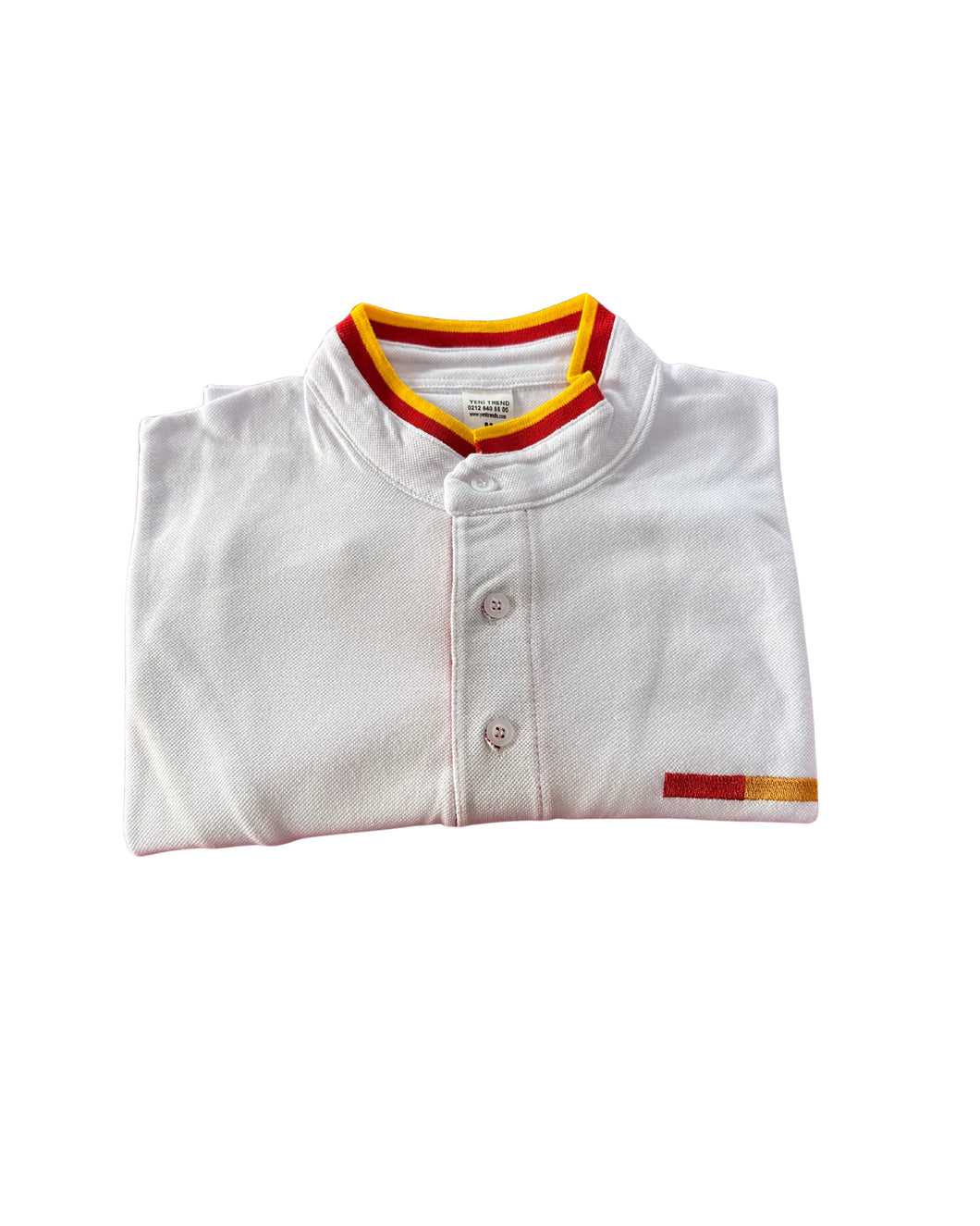 Polo T-shirt - Sarı Kırmızı (Beyaz)