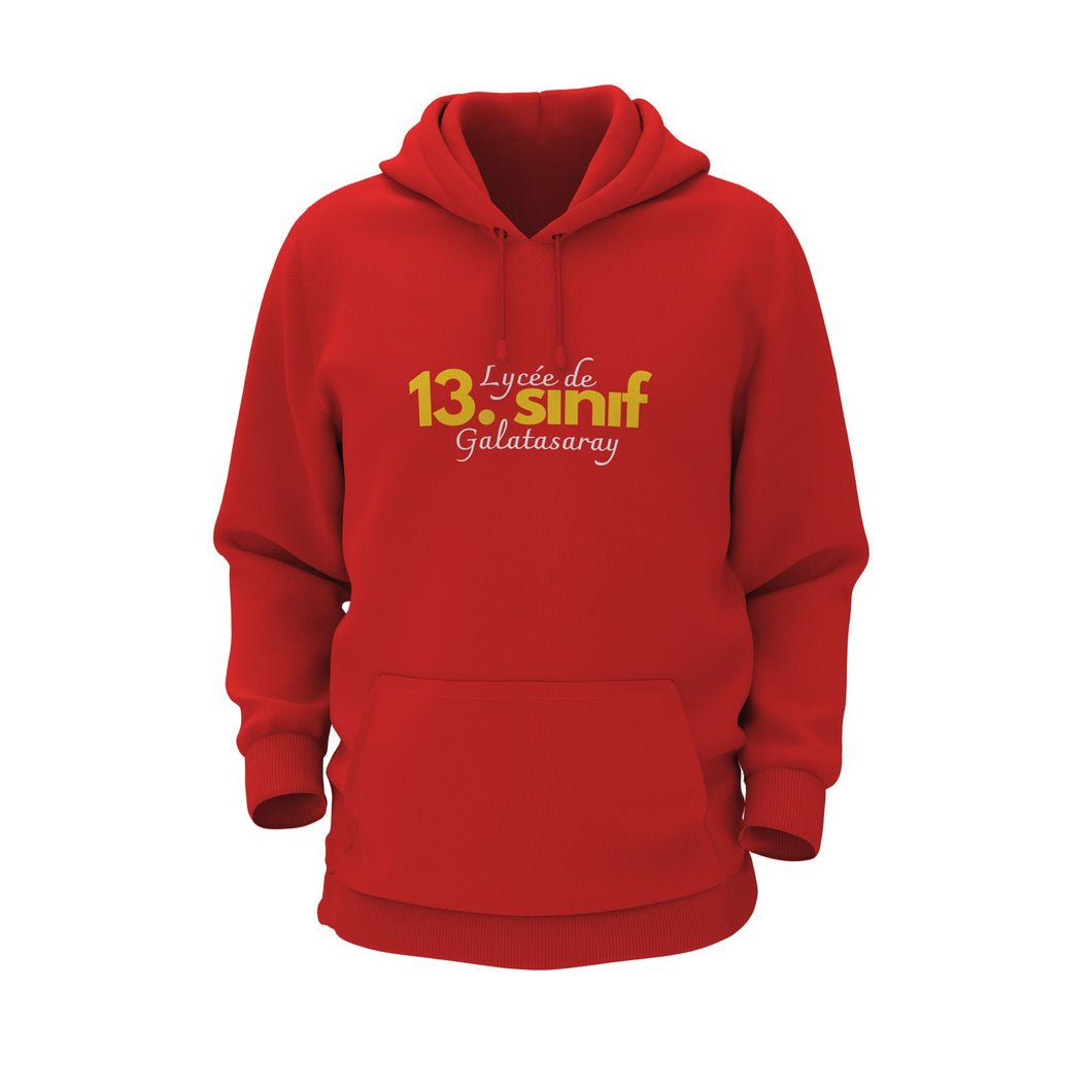 Kırmızı Kapüşonlu Sweatshirt 13. Sınıf