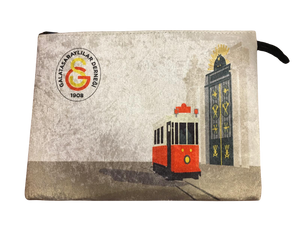 Galatasaray Lisesi Kapısı Kadife Çanta 22x30 cm (tablet boyutu)